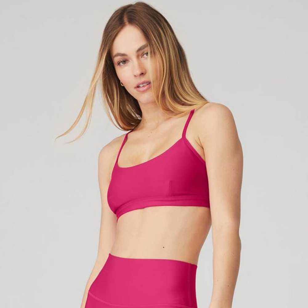 ALO Yoga Hot Pink Strappy Sports Bra